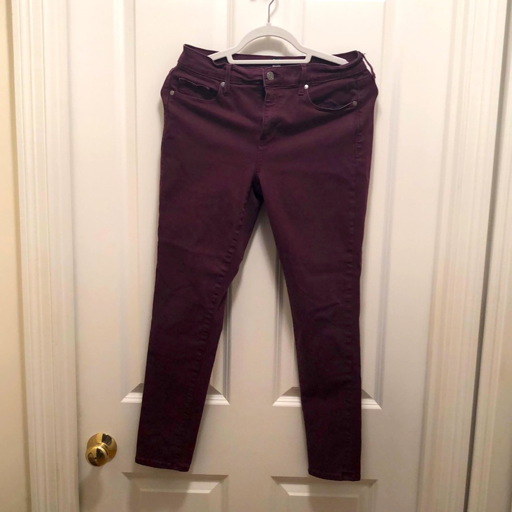 Gap deep maroon jeans with stretch